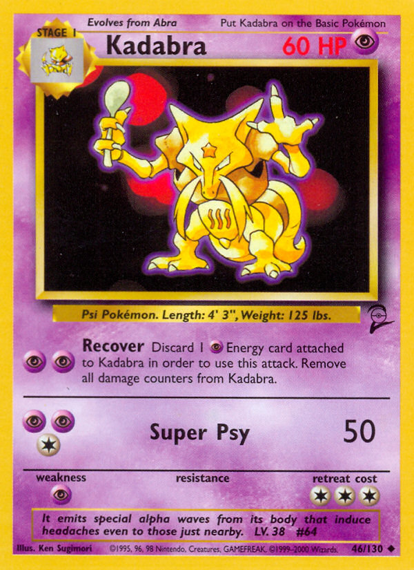 Kadabra (46/130) [Base Set 2] | I Want That Stuff Brandon