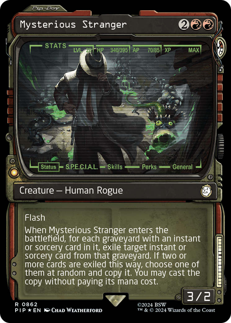 Mysterious Stranger (Showcase) (Surge Foil) [Fallout] | I Want That Stuff Brandon