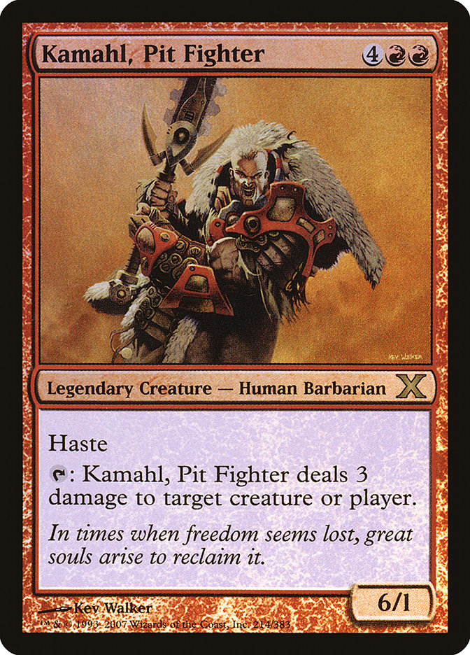 Kamahl, Pit Fighter (Premium Foil) [Tenth Edition] | I Want That Stuff Brandon