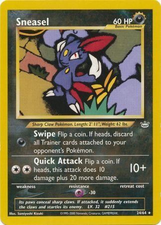 Sneasel (24/64) [Neo Revelation Unlimited] | I Want That Stuff Brandon