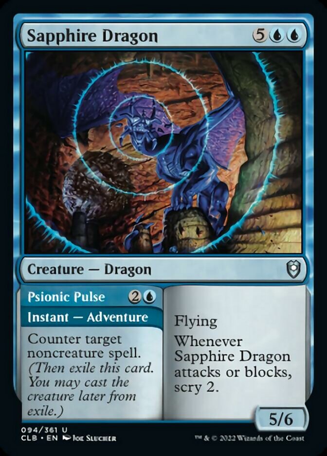 Sapphire Dragon // Psionic Pulse [Commander Legends: Battle for Baldur's Gate] | I Want That Stuff Brandon