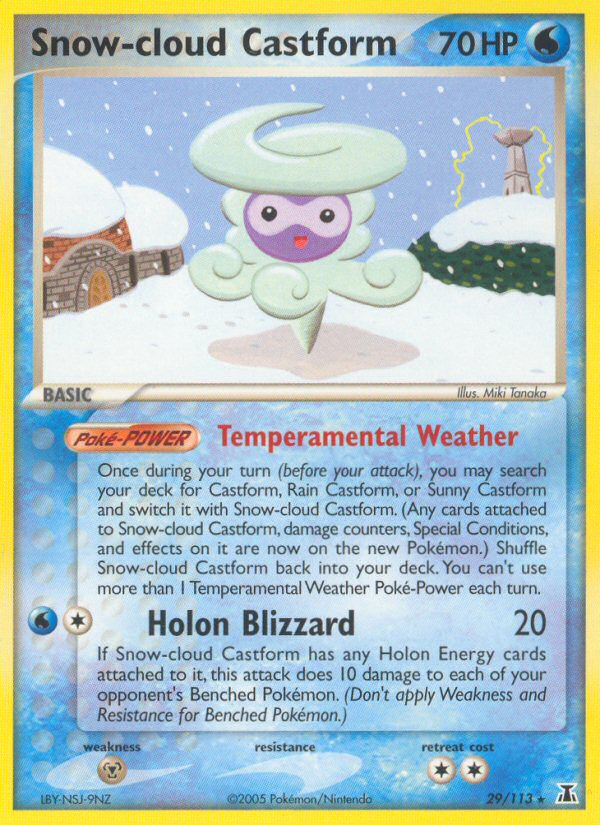 Snow-cloud Castform (29/113) [EX: Delta Species] | I Want That Stuff Brandon