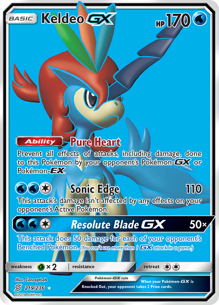 Keldeo GX (219/236) [Sun & Moon: Unified Minds] | I Want That Stuff Brandon