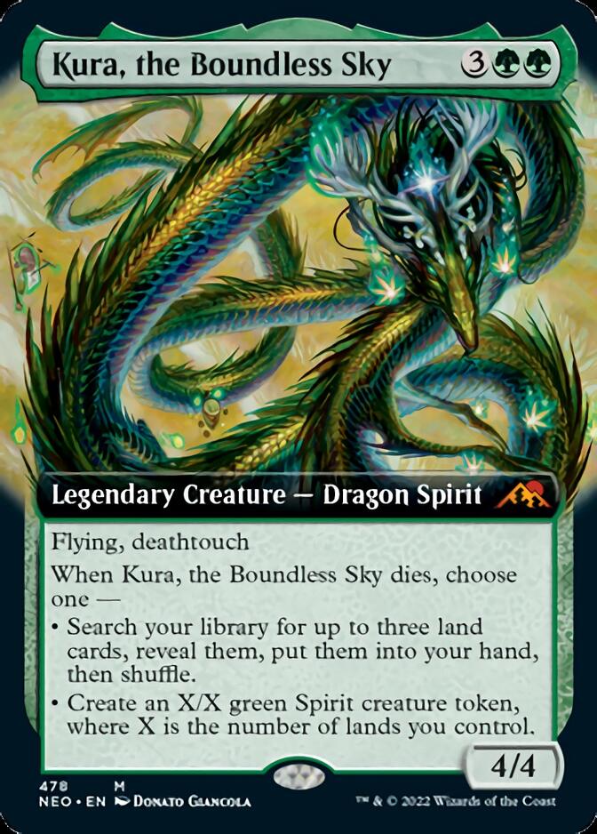 Kura, the Boundless Sky (Extended Art) [Kamigawa: Neon Dynasty] | I Want That Stuff Brandon