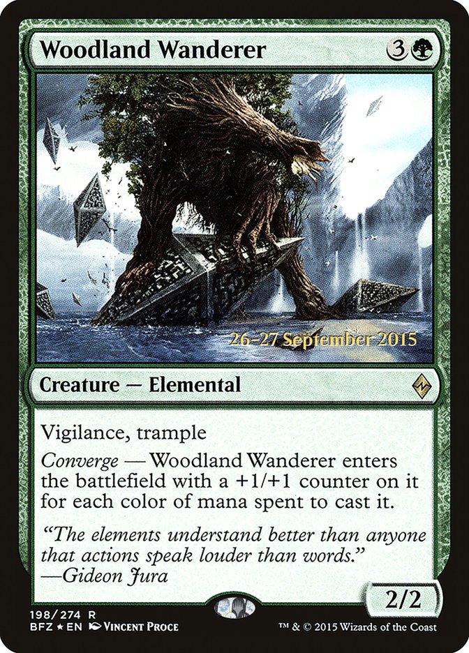 Woodland Wanderer [Battle for Zendikar Prerelease Promos] | I Want That Stuff Brandon