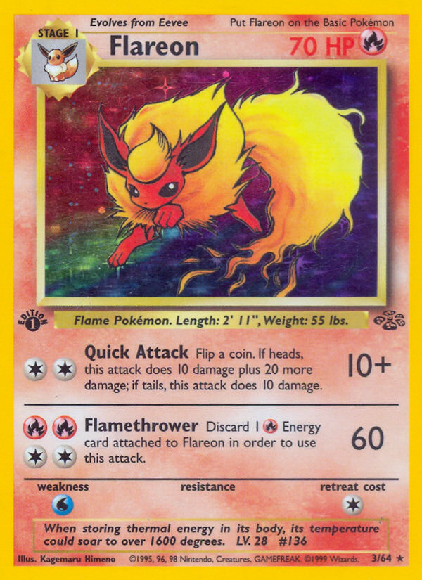 Flareon (3/64) [Jungle 1st Edition] | I Want That Stuff Brandon