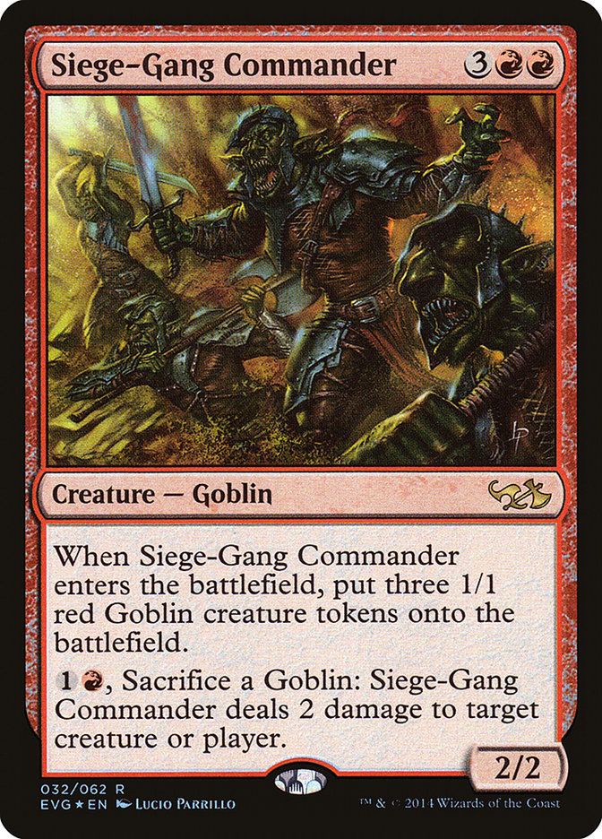 Siege-Gang Commander (Elves vs. Goblins) [Duel Decks Anthology] | I Want That Stuff Brandon