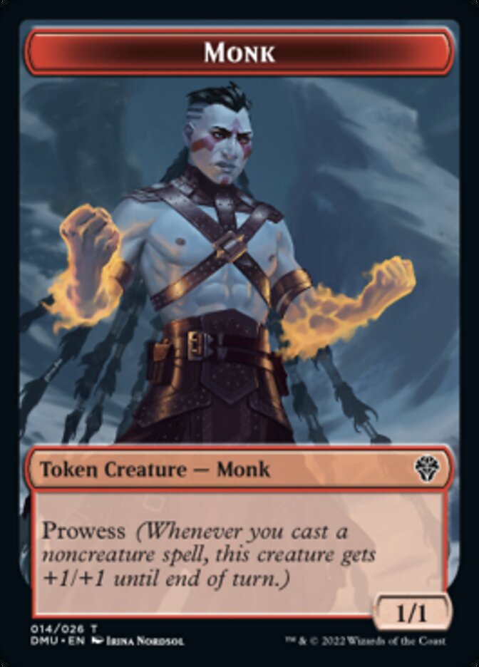 Monk Token [Dominaria United Tokens] | I Want That Stuff Brandon