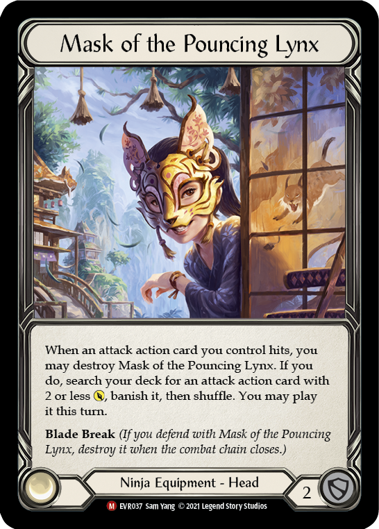 Mask of the Pouncing Lynx [EVR037] (Everfest)  1st Edition Cold Foil | I Want That Stuff Brandon