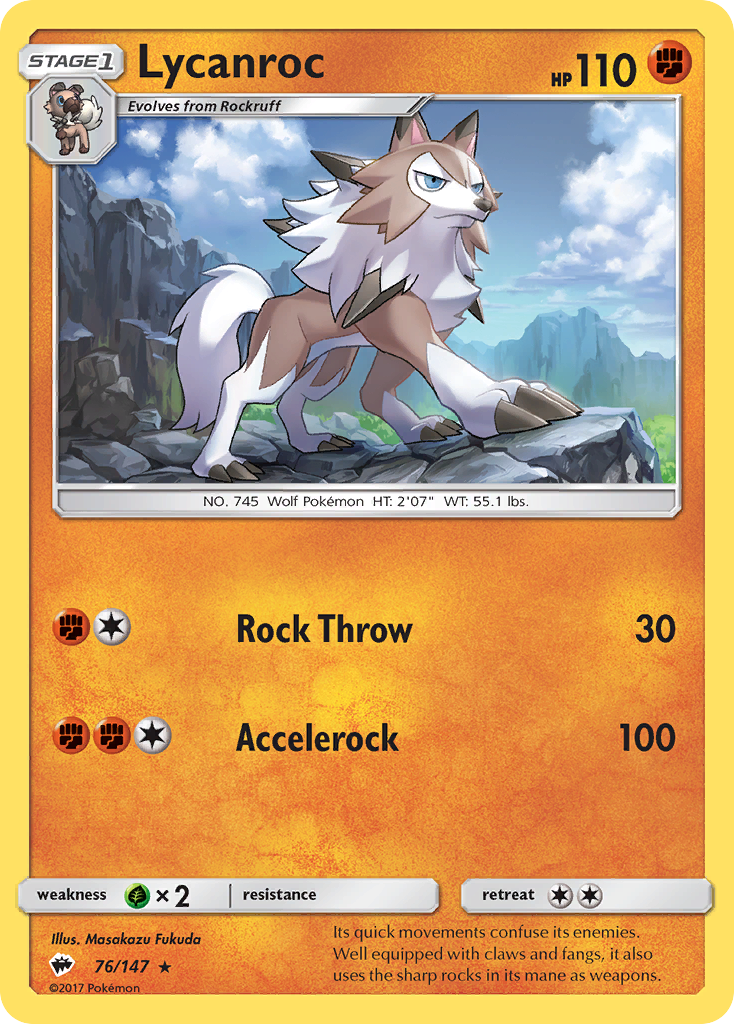 Lycanroc (76/147) [Sun & Moon: Burning Shadows] | I Want That Stuff Brandon