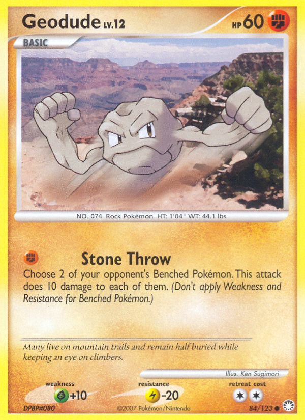 Geodude (84/123) [Diamond & Pearl: Mysterious Treasures] | I Want That Stuff Brandon