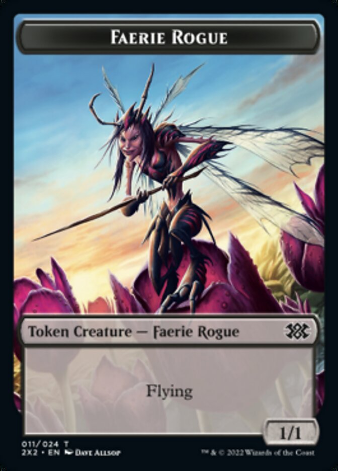 Faerie Rogue // Spirit (008) Double-Sided Token [Double Masters 2022 Tokens] | I Want That Stuff Brandon