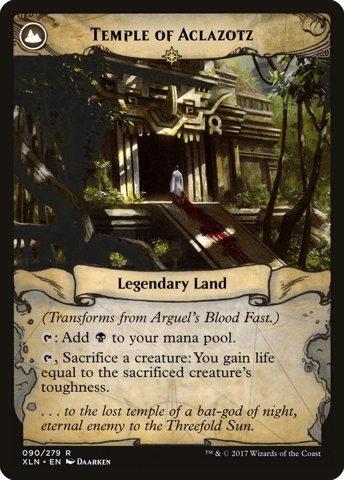 Arguel's Blood Fast // Temple of Aclazotz [Ixalan] | I Want That Stuff Brandon