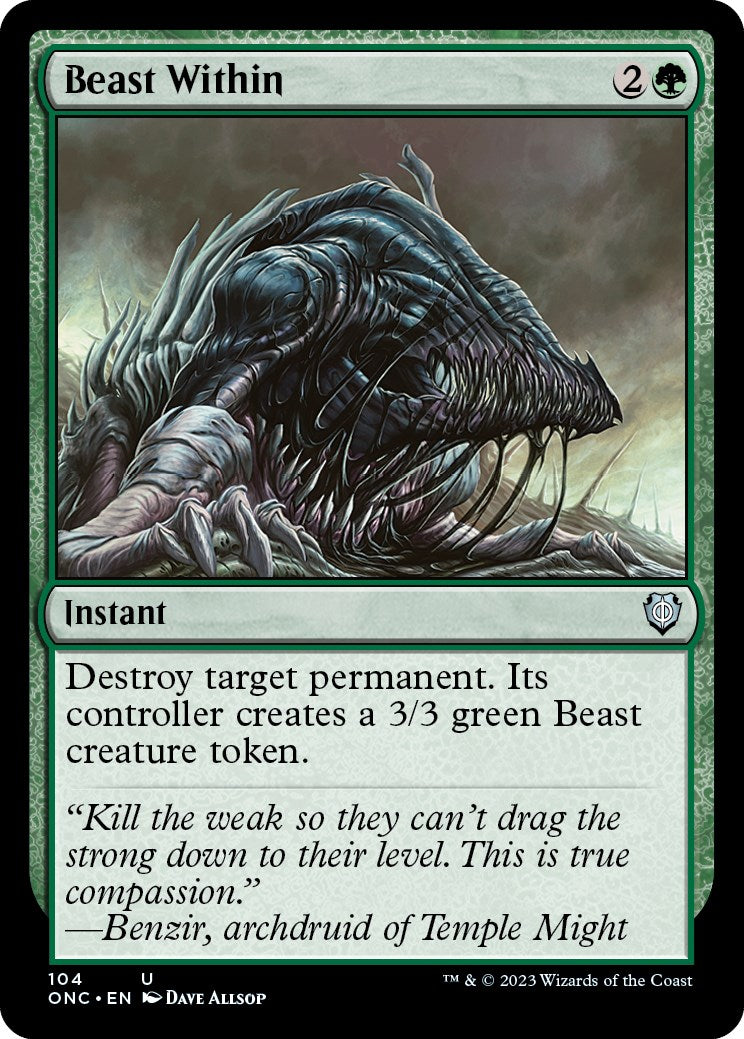 Beast Within [Phyrexia: All Will Be One Commander] | I Want That Stuff Brandon
