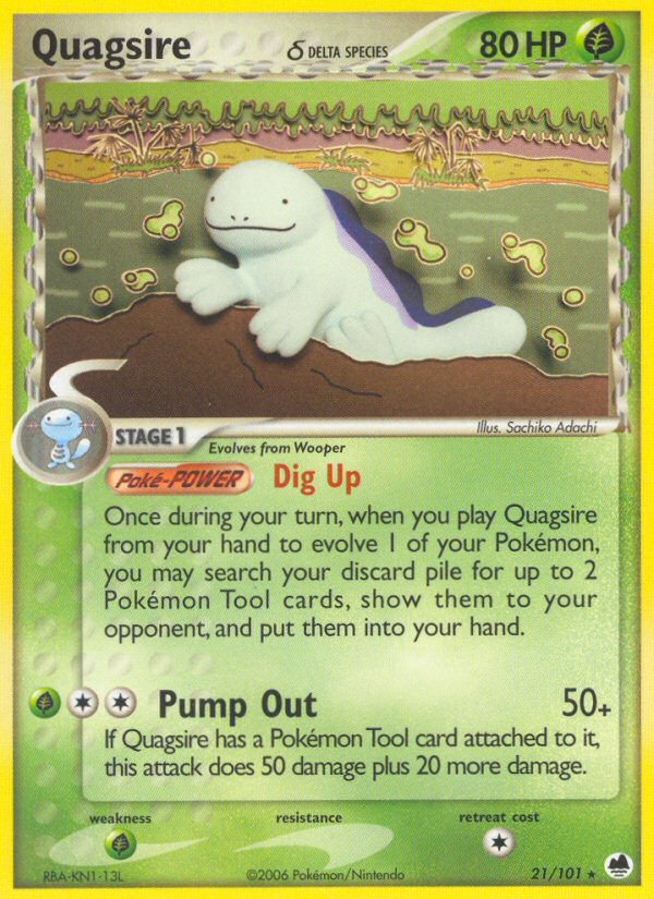 Quagsire (21/101) (Delta Species) [EX: Dragon Frontiers] | I Want That Stuff Brandon