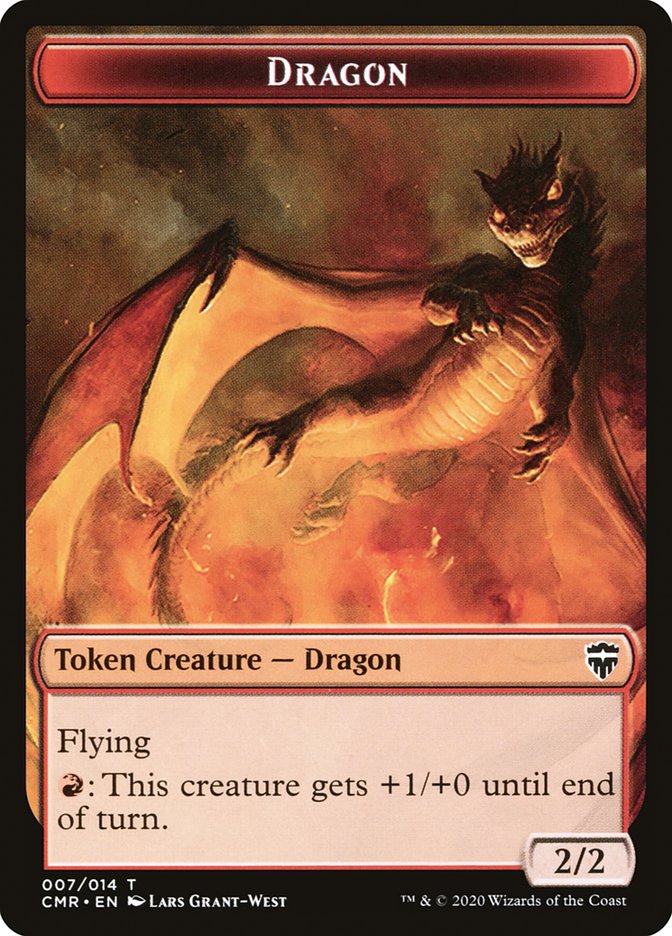 Dragon // Horror Double-Sided Token [Commander Legends Tokens] | I Want That Stuff Brandon