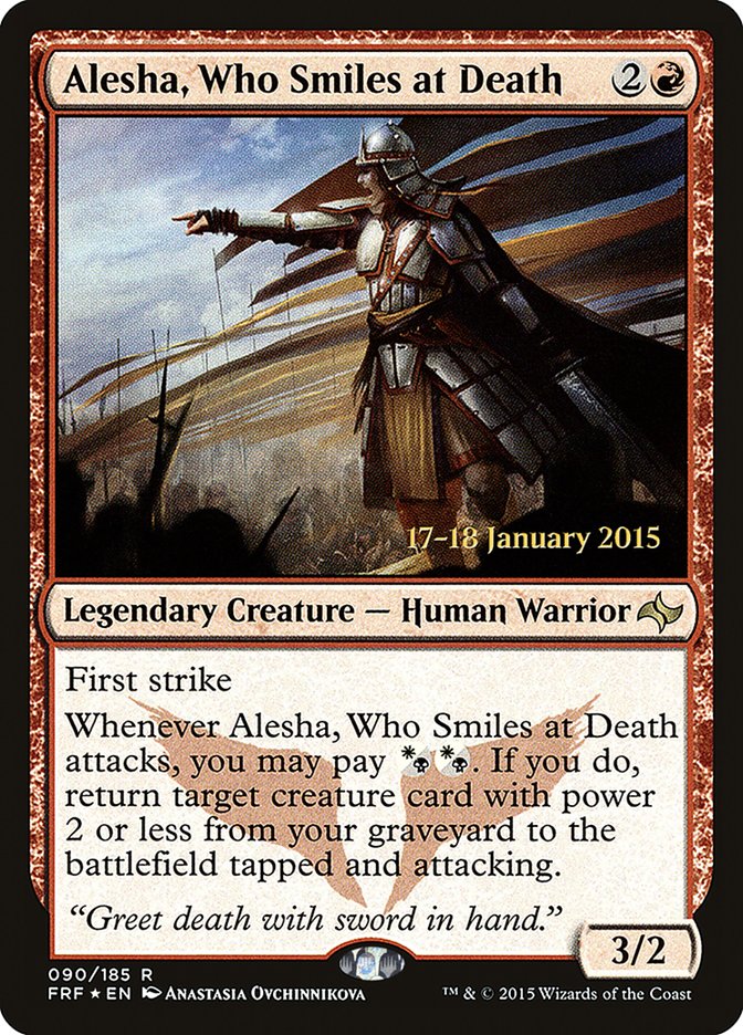 Alesha, Who Smiles at Death [Fate Reforged Prerelease Promos] | I Want That Stuff Brandon