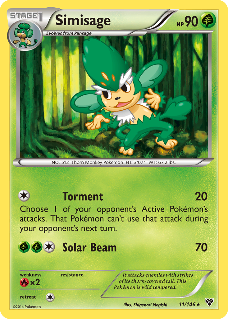 Simisage (11/146) [XY: Base Set] | I Want That Stuff Brandon