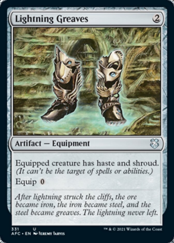 Lightning Greaves [Dungeons & Dragons: Adventures in the Forgotten Realms Commander] | I Want That Stuff Brandon