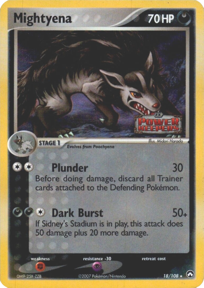 Mightyena (18/108) (Stamped) [EX: Power Keepers] | I Want That Stuff Brandon