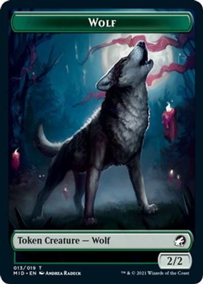 Centaur // Wolf Double-Sided Token [Innistrad: Midnight Hunt Commander Tokens] | I Want That Stuff Brandon