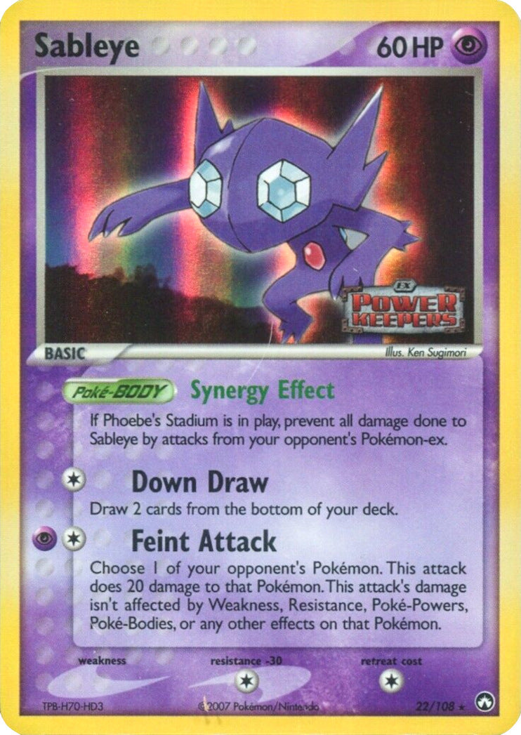 Sableye (22/108) (Stamped) [EX: Power Keepers] | I Want That Stuff Brandon