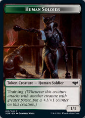 Zombie (008) // Human Soldier Double-Sided Token [Innistrad: Crimson Vow Tokens] | I Want That Stuff Brandon