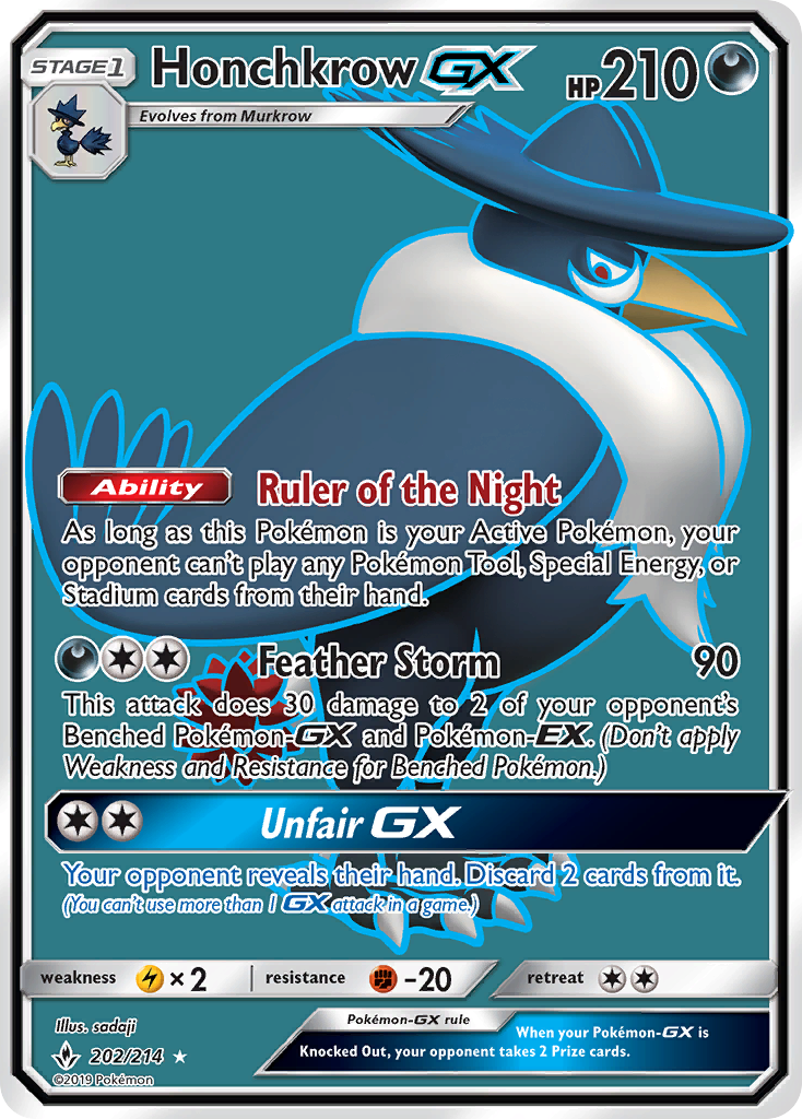 Honchkrow GX (202/214) [Sun & Moon: Unbroken Bonds] | I Want That Stuff Brandon