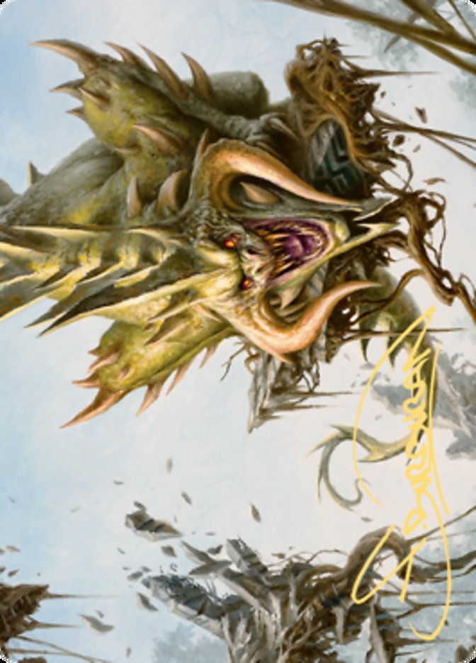 Canopy Baloth Art Card (Gold-Stamped Signature) [Zendikar Rising Art Series] | I Want That Stuff Brandon