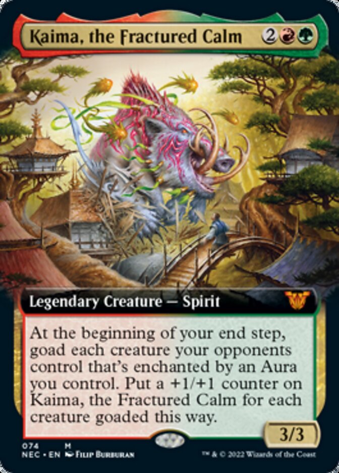 Kaima, the Fractured Calm (Extended Art) [Kamigawa: Neon Dynasty Commander] | I Want That Stuff Brandon
