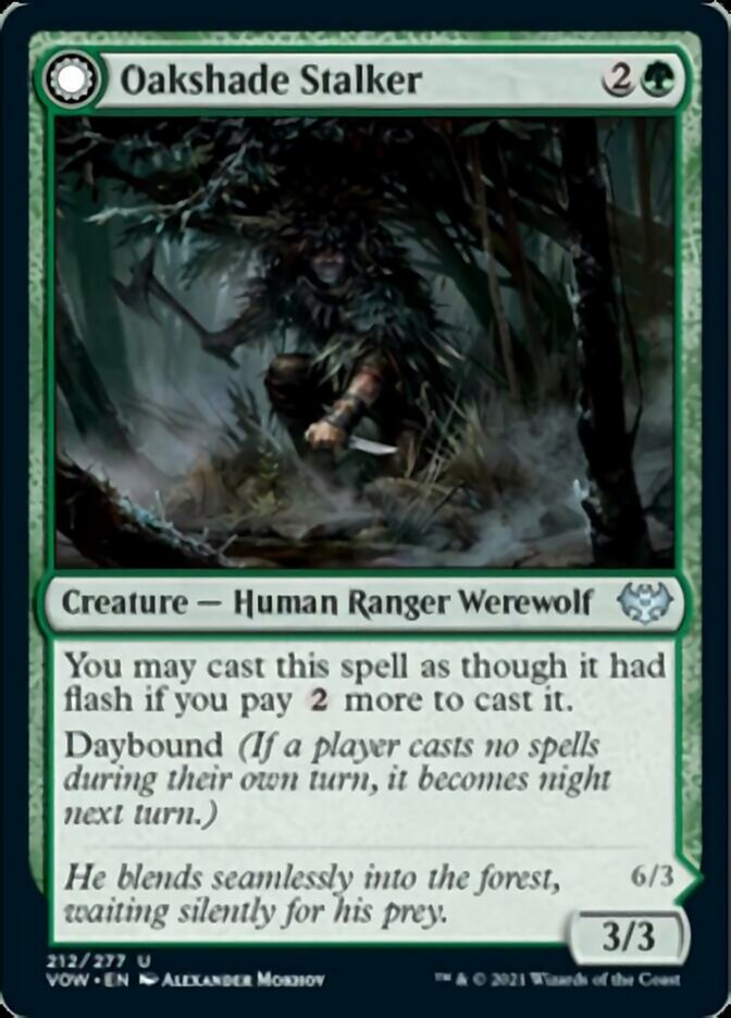 Oakshade Stalker // Moonlit Ambusher [Innistrad: Crimson Vow] | I Want That Stuff Brandon