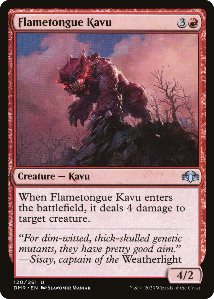 Flametongue Kavu [Dominaria Remastered] | I Want That Stuff Brandon