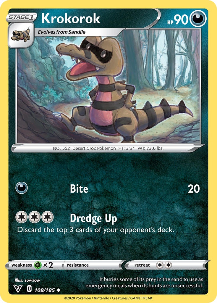 Krokorok (108/185) [Sword & Shield: Vivid Voltage] | I Want That Stuff Brandon
