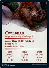 Owlbear Art Card [Dungeons & Dragons: Adventures in the Forgotten Realms Art Series] | I Want That Stuff Brandon