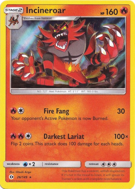 Incineroar (26/149) (Water Web Holo) [Sun & Moon: Base Set] | I Want That Stuff Brandon