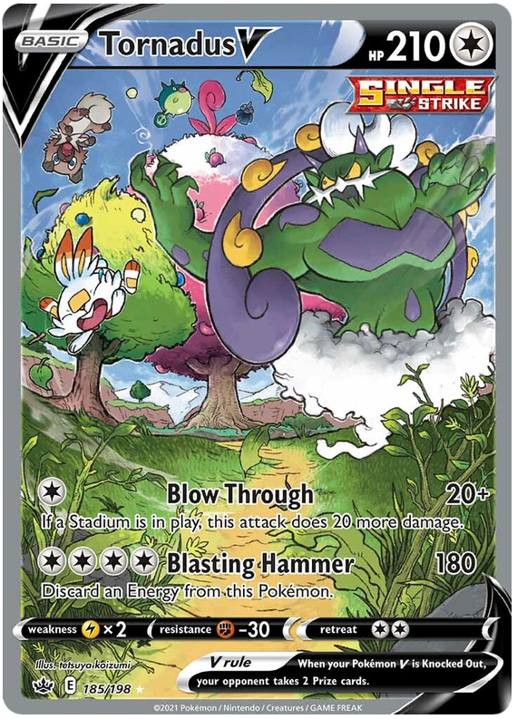 Tornadus V (185/198) [Sword & Shield: Chilling Reign] | I Want That Stuff Brandon