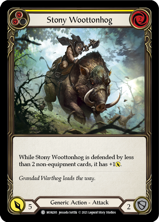 Stony Woottonhog (Yellow) [MON285] 1st Edition Normal | I Want That Stuff Brandon