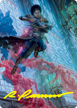 Kaya, Geist Hunter Art Card (Gold-Stamped Signature) [Innistrad: Crimson Vow Art Series] | I Want That Stuff Brandon