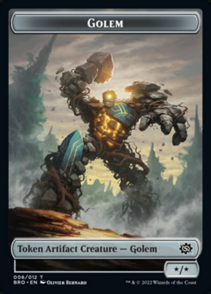 Golem Token [The Brothers' War Tokens] | I Want That Stuff Brandon