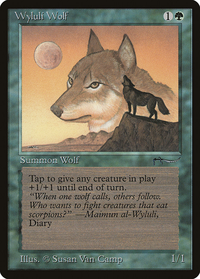 Wyluli Wolf (Light Mana Cost) [Arabian Nights] | I Want That Stuff Brandon