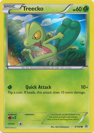 Treecko (6/160) (Sheen Holo) [XY: Primal Clash] | I Want That Stuff Brandon