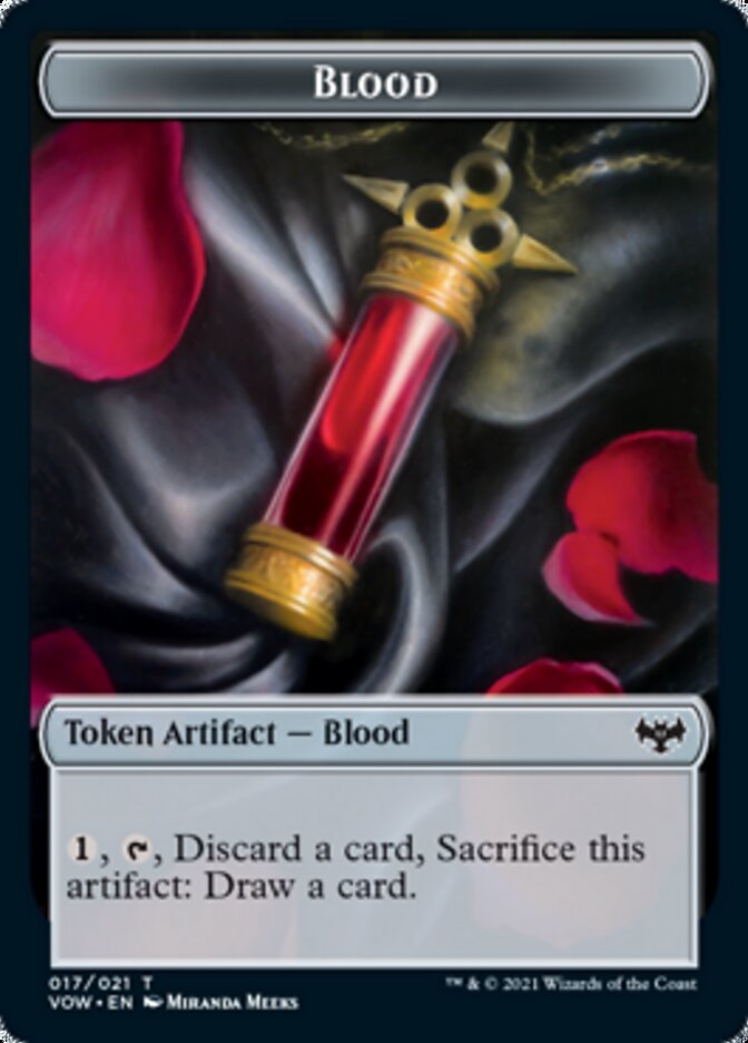 Blood // Dragon Illusion Double-Sided Token [Innistrad: Crimson Vow Tokens] | I Want That Stuff Brandon