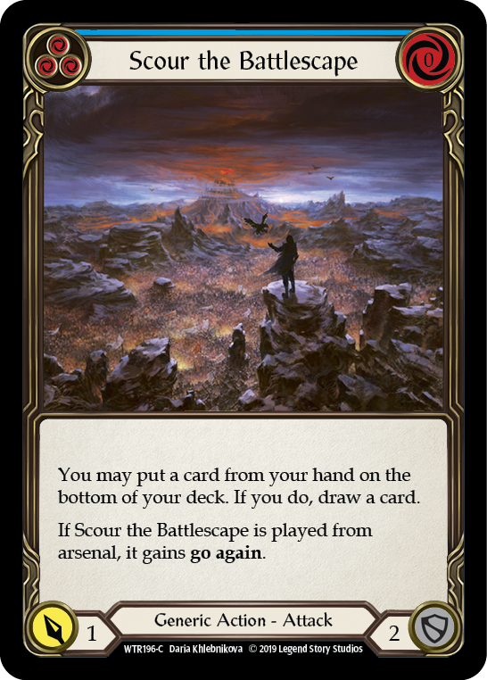 Scour the Battlescape (Blue) [WTR196-C] Alpha Print Rainbow Foil | I Want That Stuff Brandon