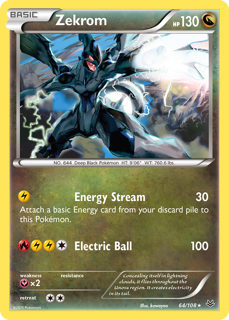 Zekrom (64/108) [XY: Roaring Skies] | I Want That Stuff Brandon