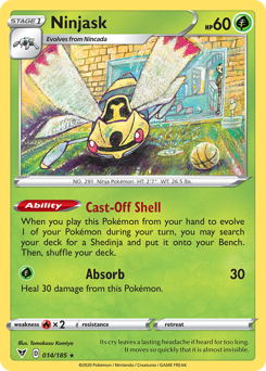 Ninjask (014/185) [Sword & Shield: Vivid Voltage] | I Want That Stuff Brandon