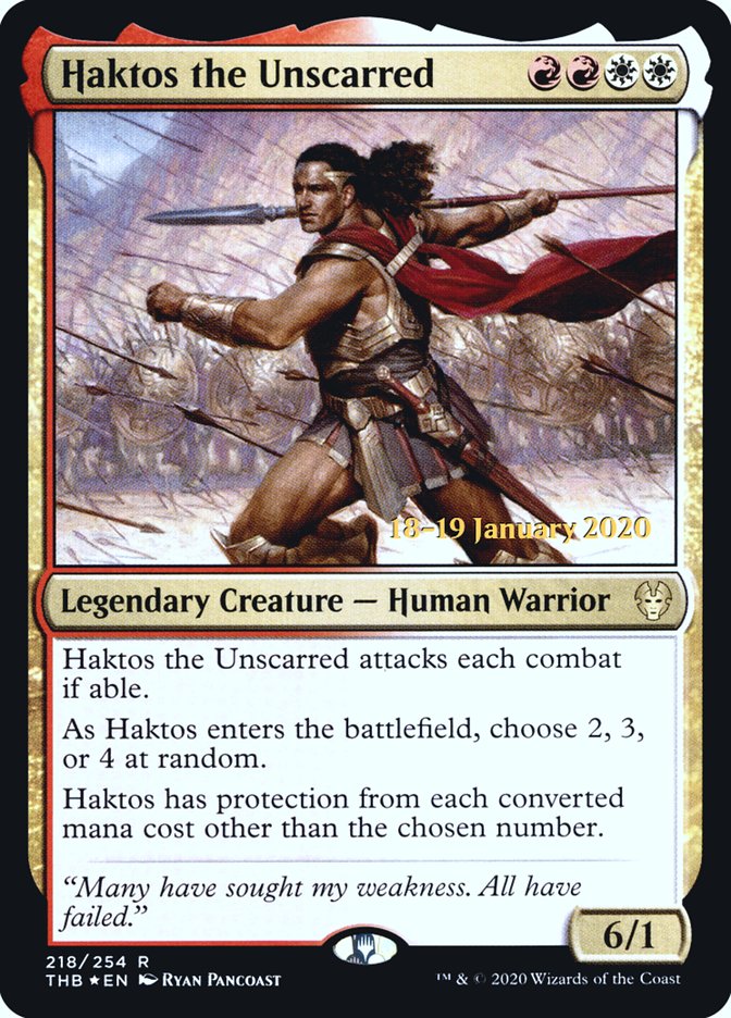 Haktos the Unscarred [Theros Beyond Death Prerelease Promos] | I Want That Stuff Brandon