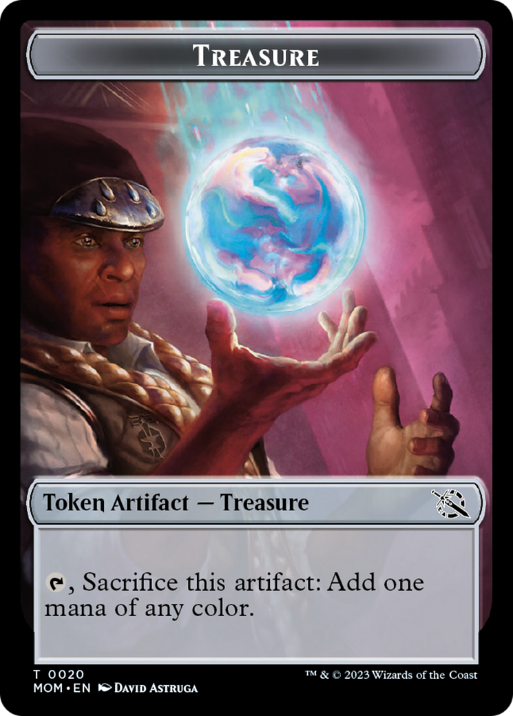 Treasure (20) // Spirit (14) Double-Sided Token [March of the Machine Tokens] | I Want That Stuff Brandon