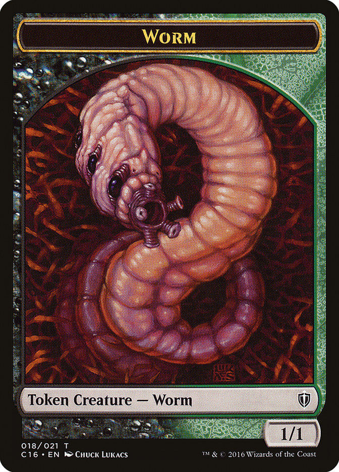 Zombie // Worm Double-Sided Token [Commander 2016 Tokens] | I Want That Stuff Brandon