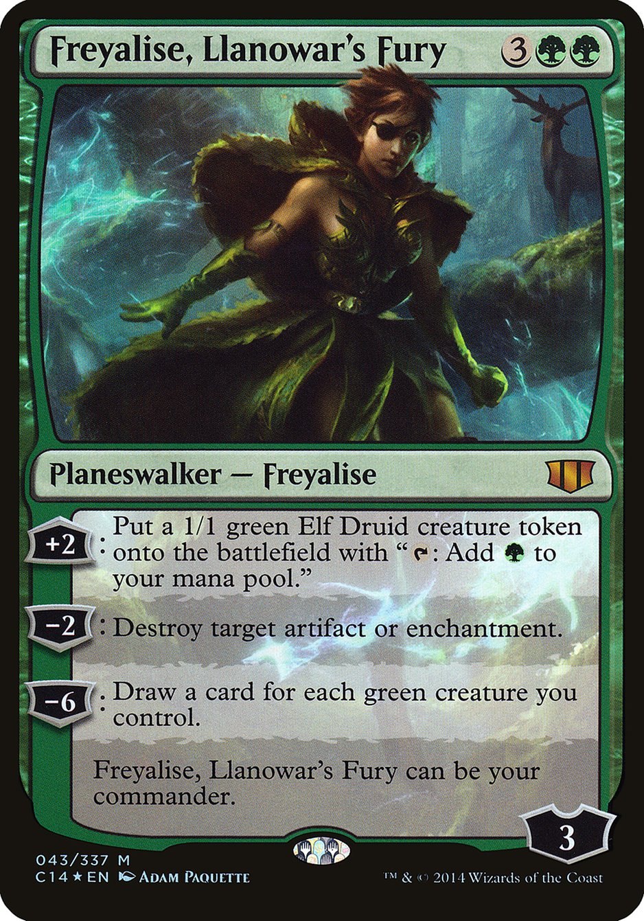 Freyalise, Llanowar's Fury (Oversized) [Commander 2014 Oversized] | I Want That Stuff Brandon