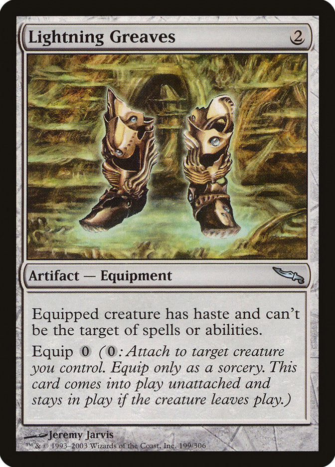 Lightning Greaves [Mirrodin] | I Want That Stuff Brandon